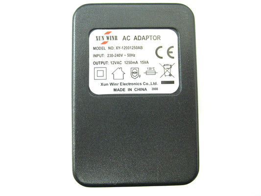 1250ma (1.25a) 12v 15VA AC/AC Power Adaptor With Built In Socket