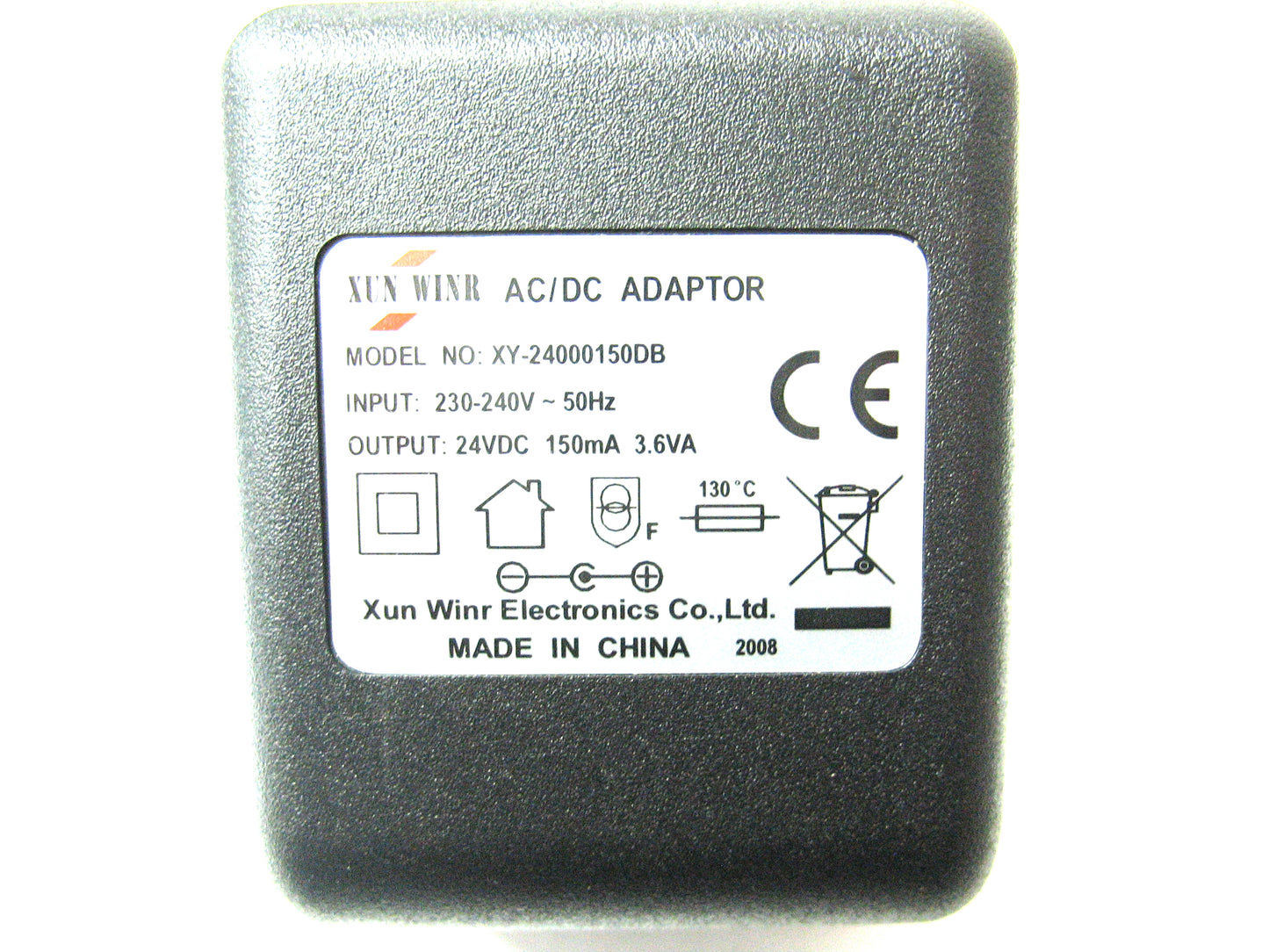 150ma (0.15a) 24v 3.6VA AC/DC Power Adaptor With Built In Socket