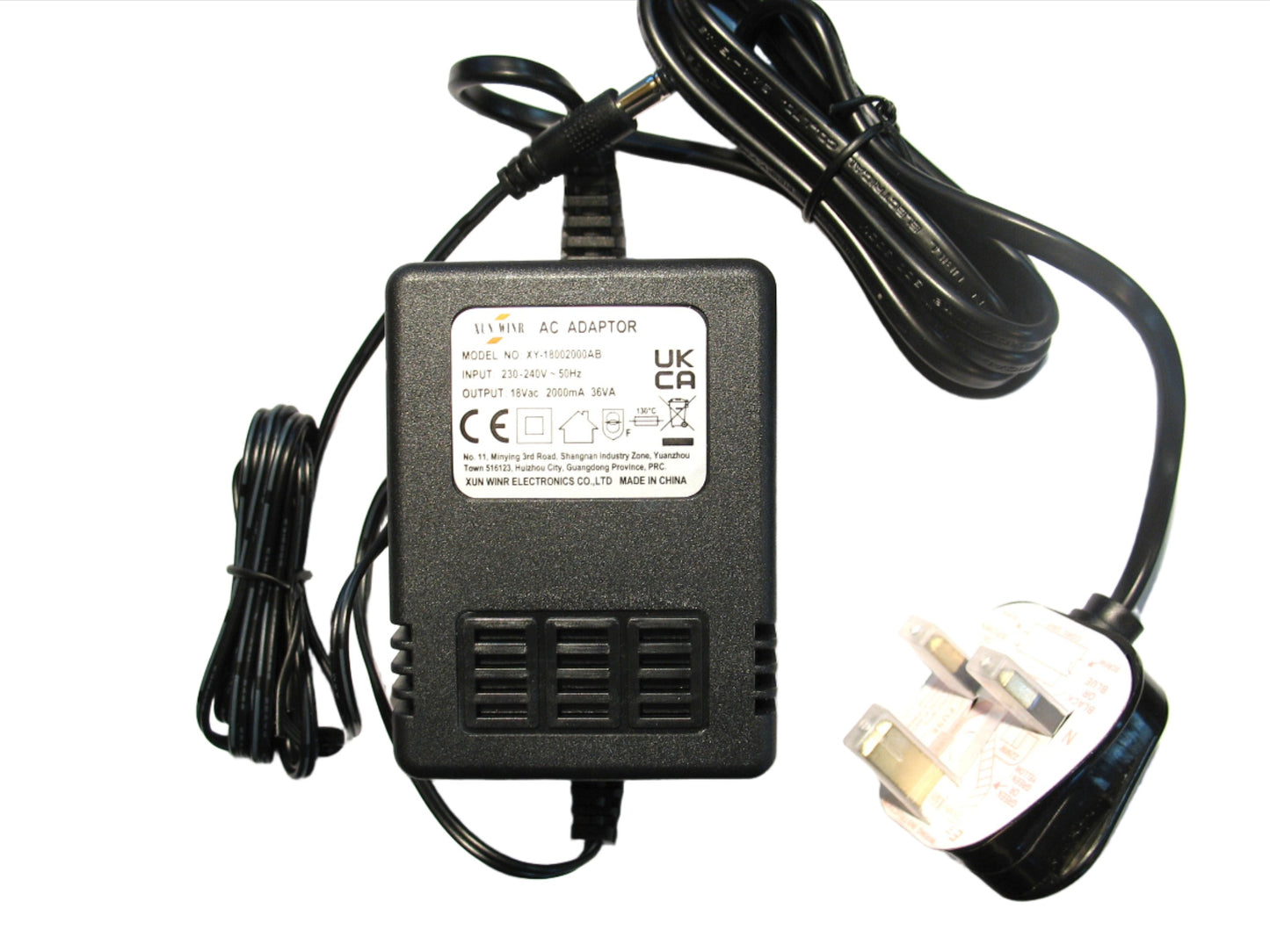 2000ma (2a) 18v 36VA AC/AC (AC Output) Power Adaptor