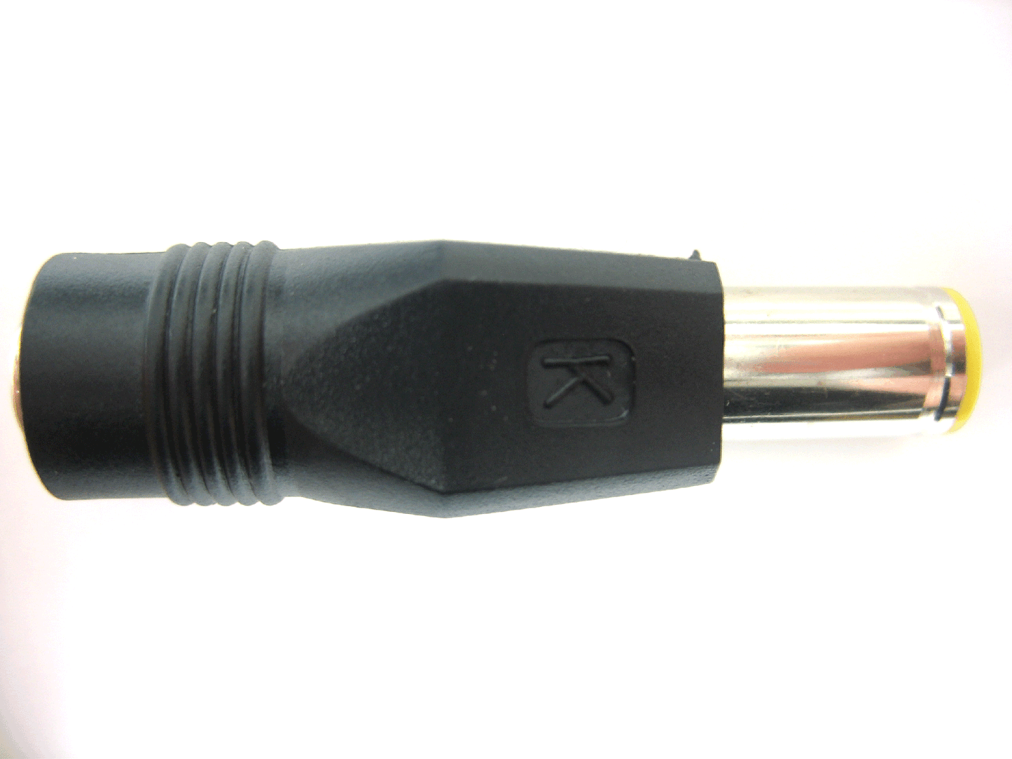 2.1mm x 5.5mm to 7.9mm Yellow DC Power Plug Adaptor