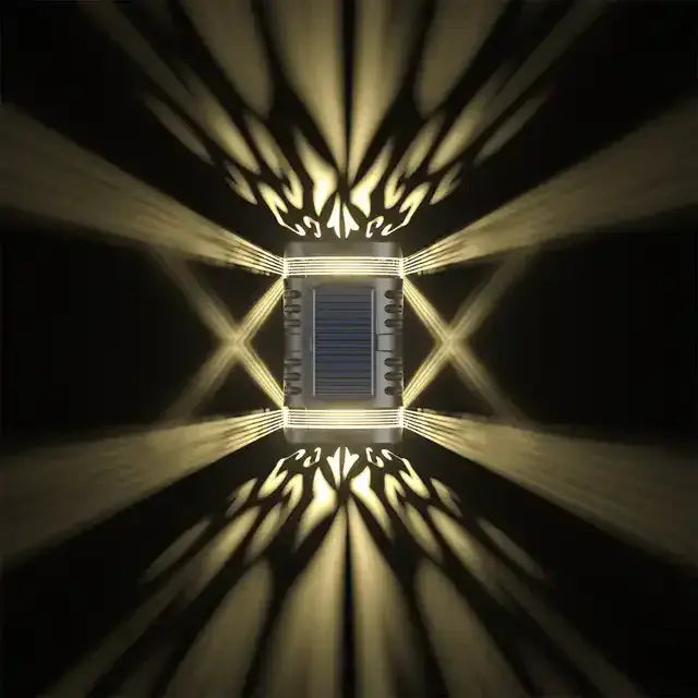 Solar LED Pattern Garden Wall Light