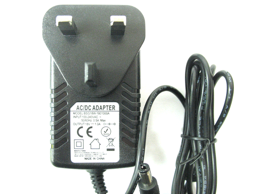 1000ma (1a) 18v 18w AC/DC Mains Switch Mode Power Adaptor