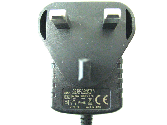 1000ma (1a) 12v 12w Regulated Switch Mode AC/DC Power Adaptor