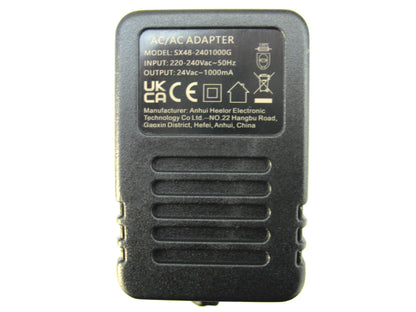 1000ma (1a) 24v 24VA AC/AC (AC Output) Power Adaptor With Built In Socket