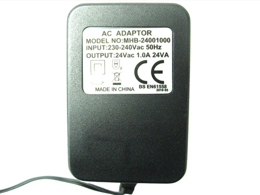 1000ma (1a) 24v 24VA AC/AC (AC Output) Mains Power Adaptor