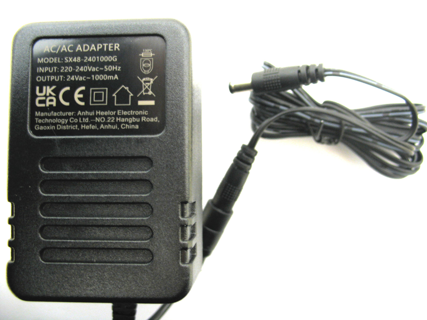 1000ma (1a) 24v 24VA AC/AC (AC Output) Mains Power Adaptor