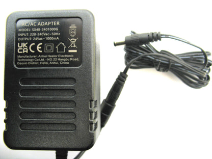 1000ma (1a) 24v 24VA AC/AC (AC Output) Mains Power Adaptor