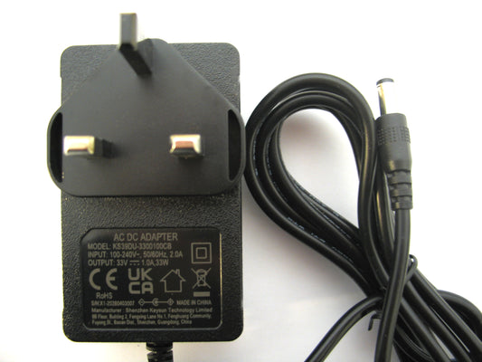 1000ma (1a) 33v 33w Mains Regulated Switch Mode AC/DC Power Adaptor