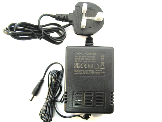 2000ma (2a) 15v 30VA AC/AC (AC Output) Power Adaptor