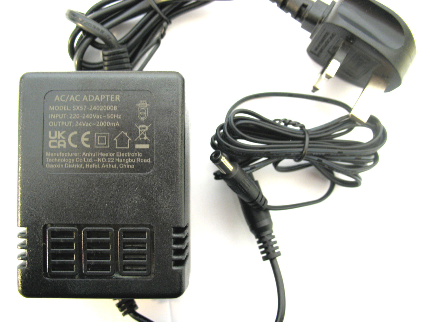 2000ma (2a) 24v 48VA AC/AC (AC Output) Power Adaptor