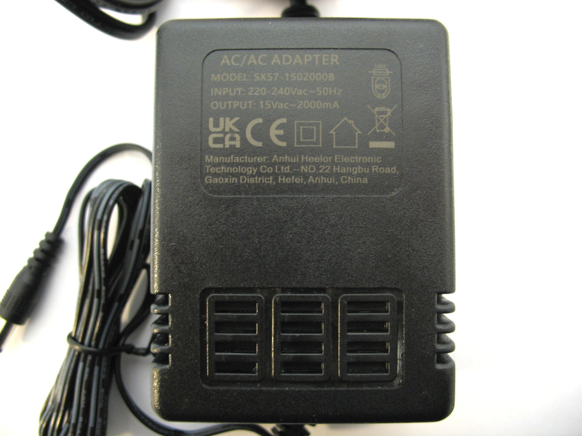 2000ma (2a) 15v 30VA AC/AC (AC Output) Power Adaptor