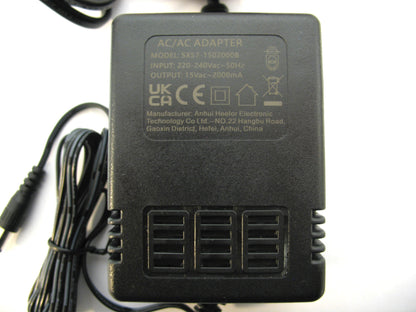 2000ma (2a) 15v 30VA AC/AC (AC Output) Power Adaptor