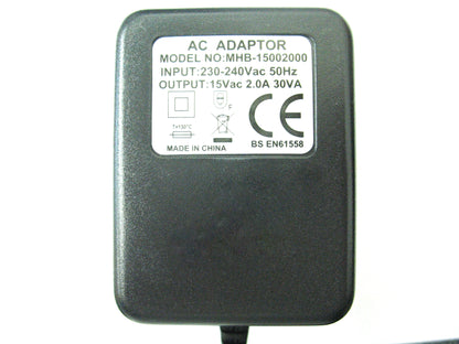 2000ma (2a) 15v 30VA AC/AC (AC Output) Power Adaptor