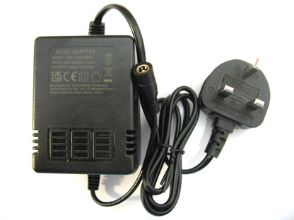 2000ma (2a) 24v 48VA AC/AC (AC Output) Power Adaptor With Jack Socket