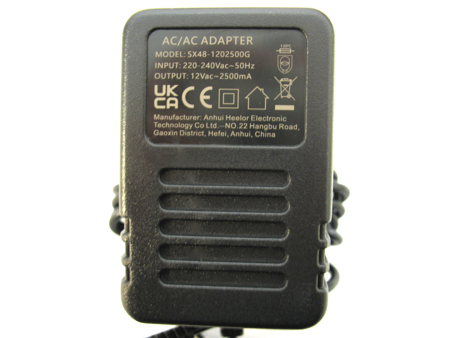 2500ma (2.5a) 12v 30VA AC/AC (AC Output) Power Adaptor
