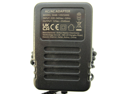 2500ma (2.5a) 12v 30VA AC/AC (AC Output) Power Adaptor