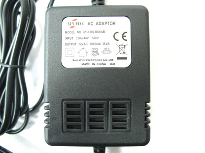 3000ma (3a) 12v 36VA AC/AC Mains Power Adaptor