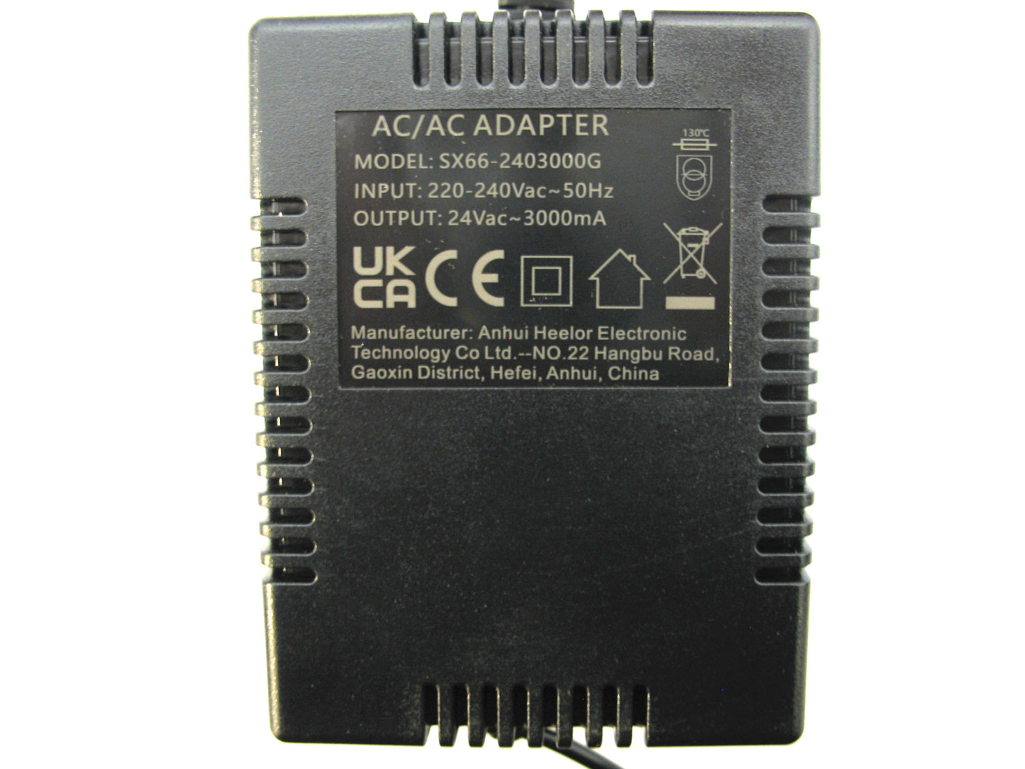 3000ma (3a) 24v AC/AC (AC Output) Power Adaptor With Built In Socket