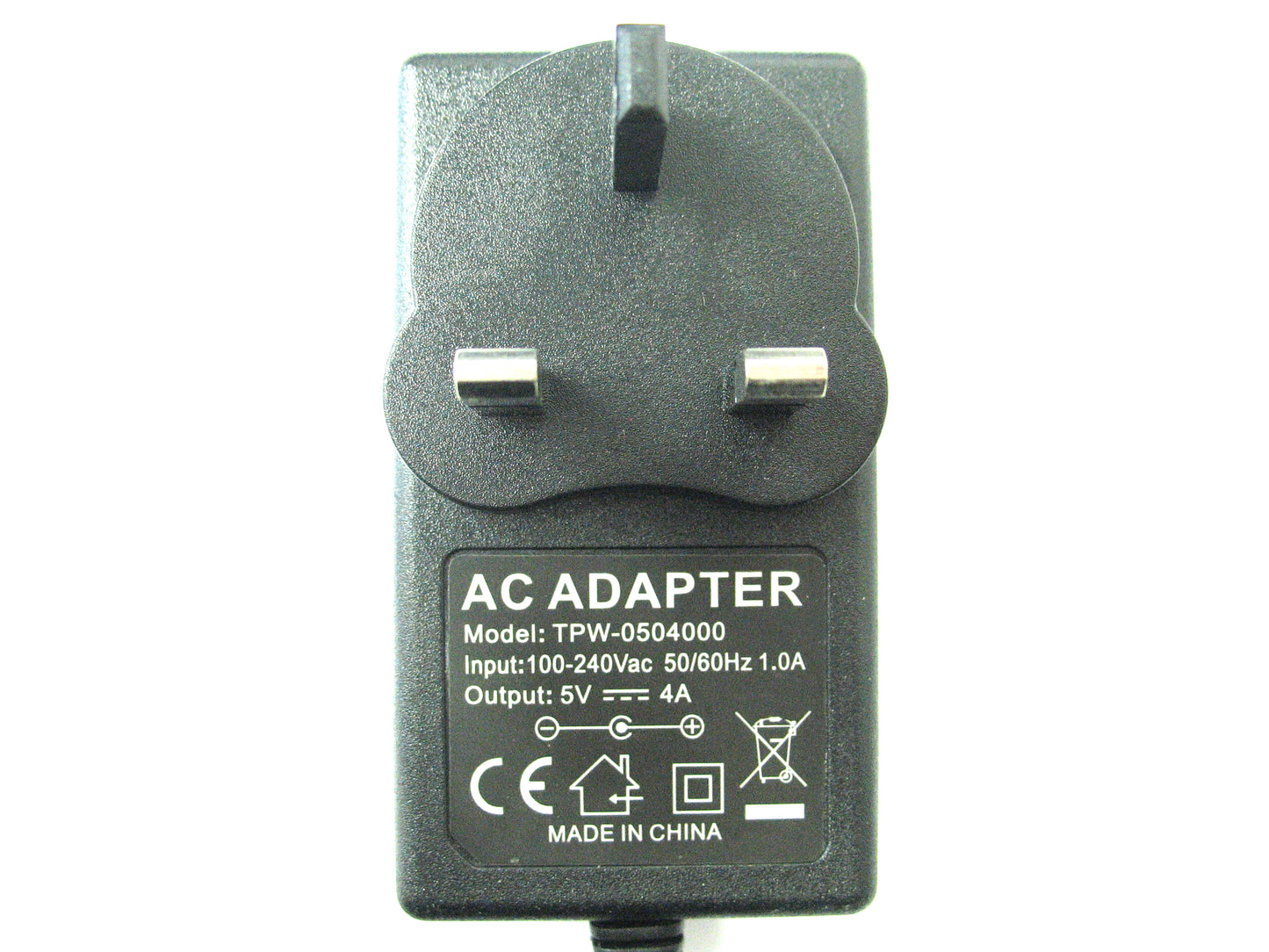 4000ma (4a) 5v 20w Regulated AC/DC Mains Power Adaptor