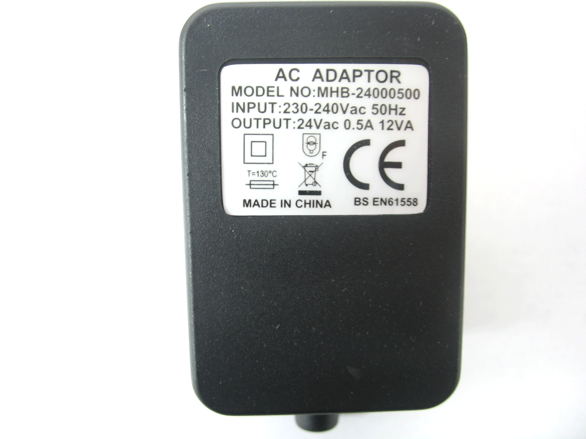 500ma (0.5a) 24v 12VA AC/DC Power Adaptor With Built In Socket – Power ...