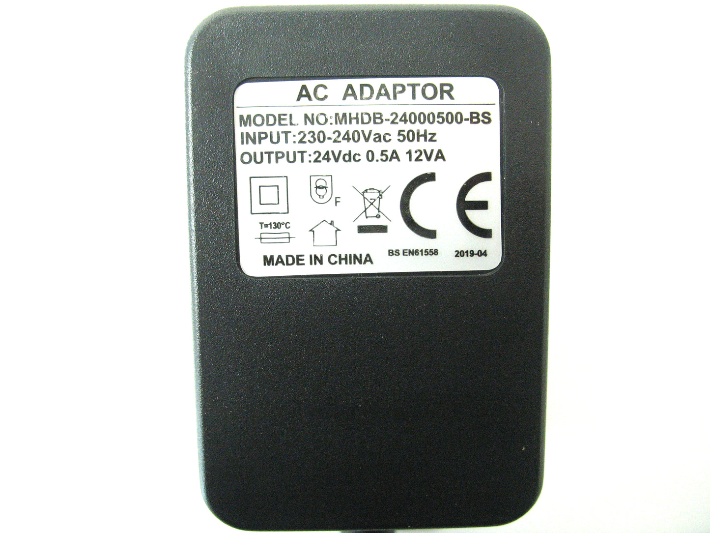 500ma (0.5a) 24v 12VA AC/DC Power Adaptor With Built In Socket