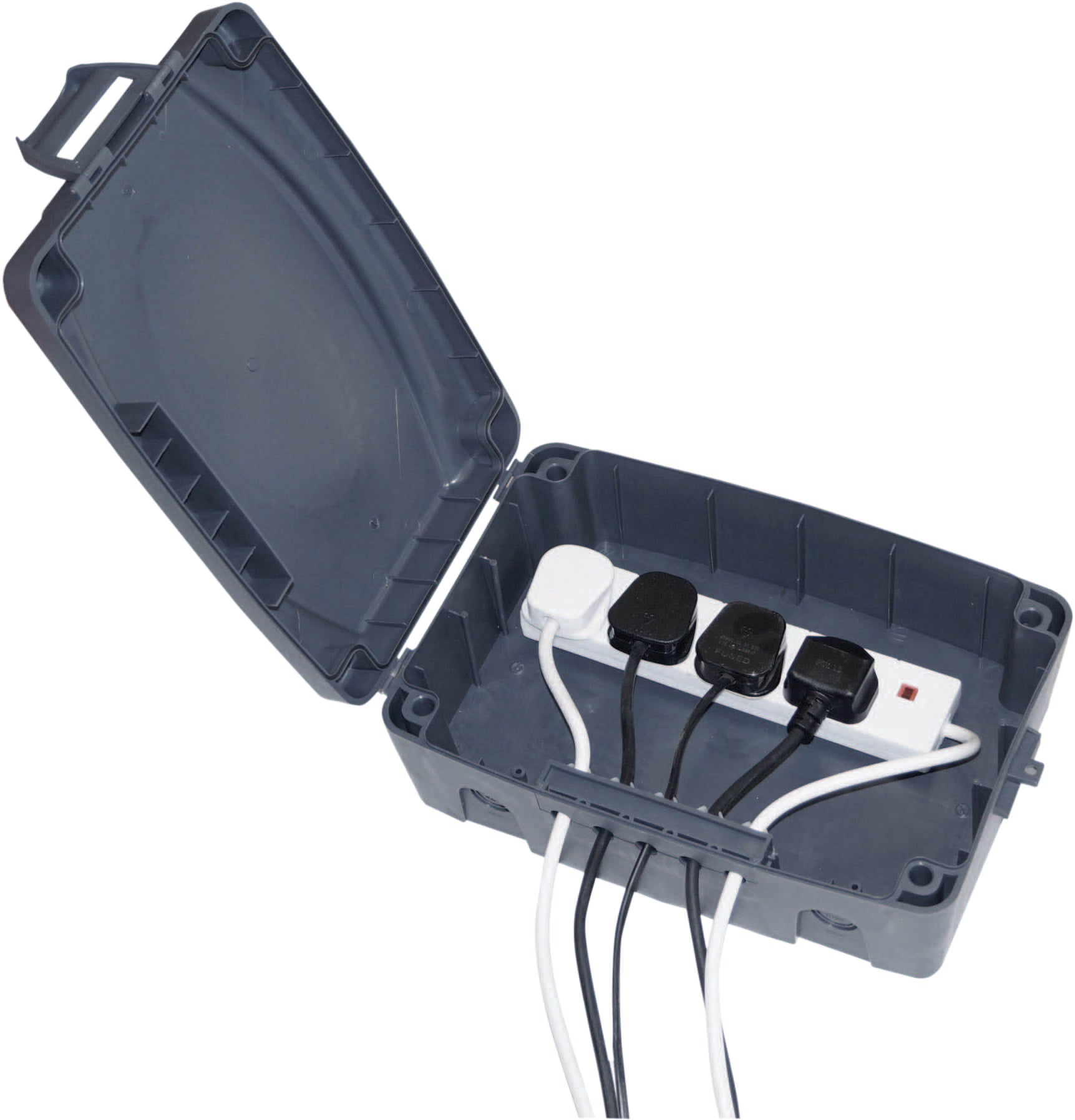 Outdoor IP 54 Rated Electrical Connection Box (Grey) – Power Adaptors UK
