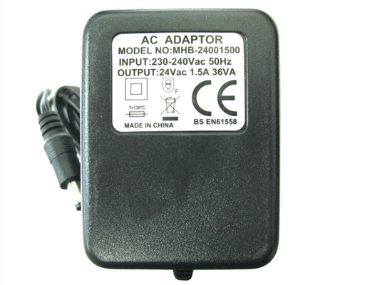 1500ma (1.5) 24v 36VA AC/AC (AC Output) Power Adaptor