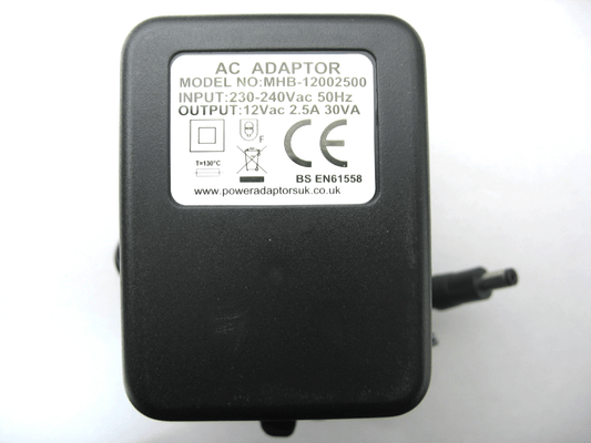 2500ma (2.5a) 12v 30VA AC/AC (AC Output) Power Adaptor