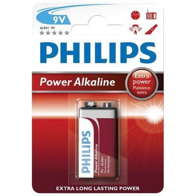 Philips 6LR61 (PP3) Batteries (Pack of 1)