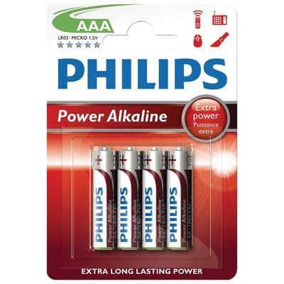 Philips AAA Batteries (Pack of 4)