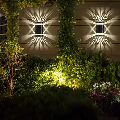 Solar LED Pattern Garden Wall Light