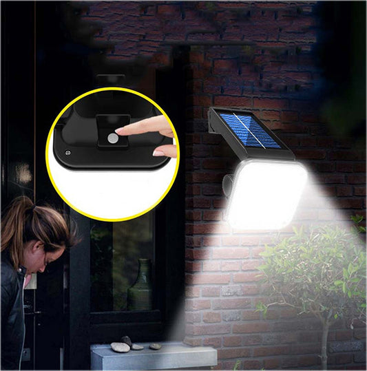 48 LED Solar Powered Outdoor Security Light With PIR And Adjustable bracket